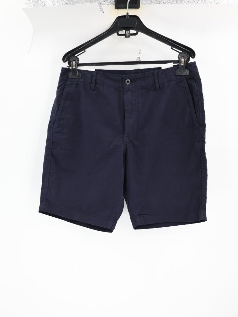 NWT Uniqlo Shorts Men's Medium Cotton Chino Solid Flat Front Zip Pockets Blue